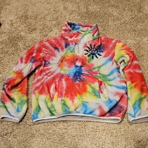 Colorful Tie-Dye Fleece Sweatshirt
